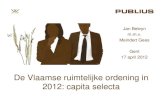 De vlaamse ruimtelijke ordening 2012: capita selecta (Publius)