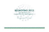Begroting 2012