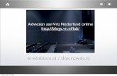 Adviezen aan Vrij Nederland online