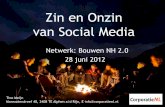 Zin en onzin van social media voor netwerk  bouwen nh 2.0 20120628