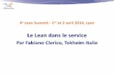 Lean dans le service par Fabiano Clerico - Lean Summit Fr2014
