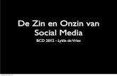 De Onzin van Social Media - Bedrijven Contact Dagen 2012