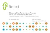 Presentatie onderzoeksresultaten Directing High Performance Finance bij  Finance Transformation Congres 2013