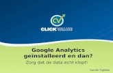 Google Analytics geïnstalleerd en dan? (GAUC / Clickvalue)
