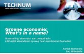 Groene economie: ‘What’s in a name’?