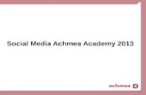 Social media in de Academy 2013
