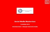 Social Media Masterclass WD 16 oktober 2012