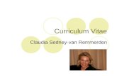 Curriculum Vitae Claudia Sedney-van Remmerden
