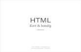 HTML kort & bondig