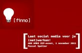 Finno - presentatie 'Laat social media voor je (net)werken'