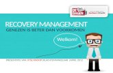 Recovery Management | Presentatie Klantcontactdagen 2012