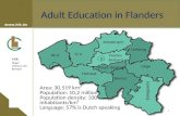 HIK Hoger Instituut der kempen Adult Education in Flanders Area: 30.519 km² Population: 10,2 million Population density: 330 inhabitants/km² Language: