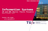 Where innovation starts Information Systems IM and OML Master Thesis Projects Monday 19 November. PAV.B1 Pieter Van Gorp p.m.e.v.gorp@tue.nl W.F. Rietveld.
