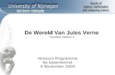 De Wereld Van Jules Verne Faustisch denken 4 Honours Programma 6e bijeenkomst 4 November 2004.