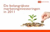 De belangrijkste marketing investeringen in 2011