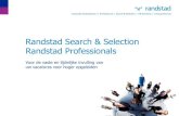 Salespresentatie Randstad Search & Selection en Randstad  Professionals