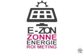 E-zon, solar energy ROI measurement