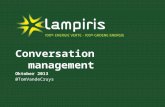 Conversation management at Lampiris