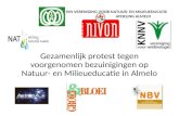 IVN VERENIGING VOOR NATUUR- EN MILIEUEDUCATIE AFDELING ALMELO Gezamenlijk protest tegen voorgenomen bezuinigingen op Natuur- en Milieueducatie in Almelo.