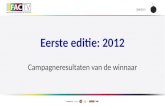 1 29/02/12 Eerste editie: 2012 Campagneresultaten van de winnaar.