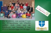 De kinderen van groep 7 van De Wilgenburg uit Zwolle stellen zich voor aan de kinderen van leerjaar 5 van OLVA Steenbrugge uit Brugge.