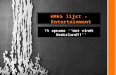 EMEG lijst - Entertainment TV opname ‘’Wat vindt Nederland?!’’