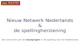 Nieuw Netwerk Nederlands & de spellingherziening Een overzicht van de wijzigingen in de spelling van het Nederlands.