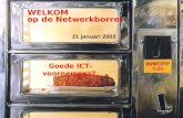 WELKOM op de Netwerkborrel 21 januari 2003 Goede ICT- voornemens?