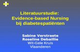 Literatuurstudie: Evidence-based Nursing bij diabetespatiënten Sabine Verstraete Roseline Debaillie Wit-Gele Kruis Vlaanderen