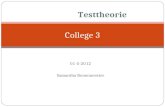 01-5-2012 Samantha Bouwmeester College 3 Testtheorie.