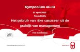 Symposium 4C-ID 27 april 2012 Roundtable Het gebruik van rijke casussen uit de praktijk van management Han Spekreijse.