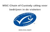 MSC Chain of Custody uitleg voor bedrijven in de visketen .