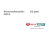 Persconferentie: 12 juni 2012. Jouw mening telt !
