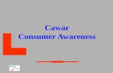Cawar Consumer Awareness. Doelstellingen  Bepalen wat de omvang van de problemen rond consumptie is.  De kwaliteit evalueren van de informatie die wordt.