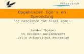 Opgeblazen Ego’s en Opvoeding hoe narcisten tot bloei komen Sander Thomaes PI Research Duivendrecht Vrije Universiteit Amsterdam.
