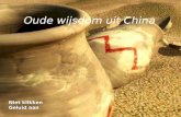 Oude wijsdom uit China Niet klikken Geluid aan Een oudere chinese vrouw had twee grote potten, elke pot hing aan het einde van een stok, welke ze in.