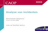 Analyse van incidenten Netwerkdagen Veiligezorg ® 12 en 14 mei 2009 Ineke van Nes/Peter Bolhuis.