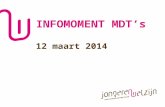 INFOMOMENT MDT’s 12 maart 2014.  P Programma Verwelkoming en inleiding Beleidskader voor de intersectorale MDT •De overgangsperiode.