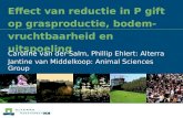 Effect van reductie in P gift op grasproductie, bodem- vruchtbaarheid en uitspoeling Caroline van der Salm, Phillip Ehlert: Alterra Jantine van Middelkoop: