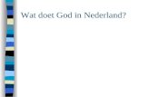 Wat doet God in Nederland?. Er is een crisis in de kerk  Kerkverlating neemt toe (ook onder actieve christenen), ondanks de 5% ‘ succesgemeenten ’