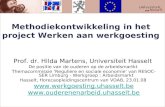 Methodiekontwikkeling in het project Werken aan werkgoesting Prof. dr. Hilda Martens, Universiteit Hasselt De positie van de ouderen op de arbeidsmartkt.