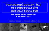 Vertebroplastiek bij osteoporotische wervelfracturen Caroline Klazen en Relinde Schepers-Bok The Aging Spine symposium 6 december 2011.