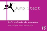 Jump Start Geeft professionals voorsprong Jong talent voor uw bedrijf.