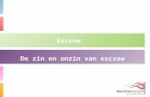 1 Escrow De zin en onzin van escrow. 2 Escrow Europe MFG / PRO Dutch Usergroup.