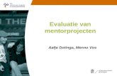 Evaluatie van mentorprojecten Aafje Dotinga, Menno Vos.