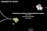 Screening van toetsen: Psychometrische analyse Peter de Vries Examencommissie Psy/MPS 23 maart 2011.