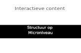 Interactieve content Structuur op Microniveau. Bezoekgedrag op een pagina..