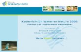 Kaderrichtlijn Water en Natura 2000: Kansen voor vernieuwend waterbeheer Leo Santbergen Dinsdag 5 oktober 2010 Tilburg, Brabantse Milieu Federatie Water.