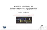 Passend onderwijs en schoolondersteuningsprofielen Jos van der Pluijm .
