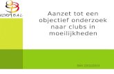 BAV 23/11/2013 Aanzet tot een objectief onderzoek naar clubs in moeilijkheden.